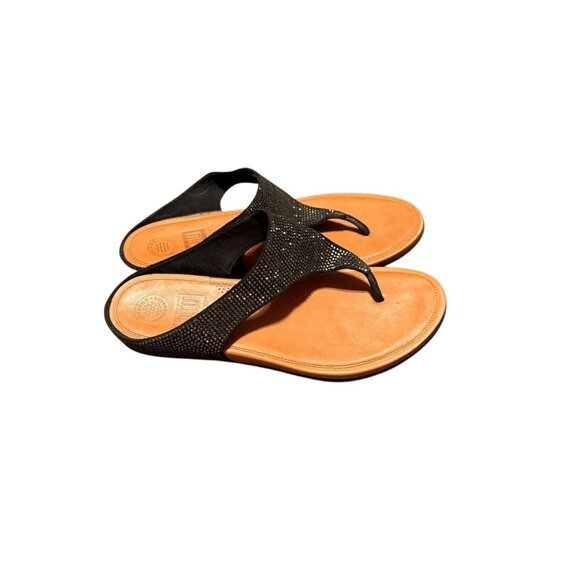 Fitflop Womens Black Crystal Sandals With comfortTechnology Size 9 - Picture 2 of 8